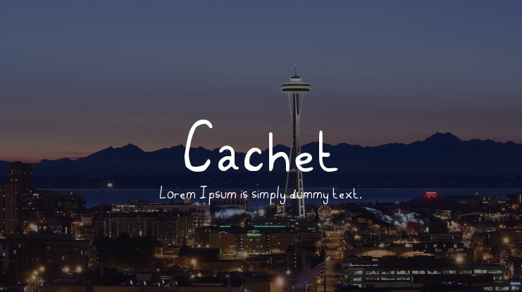 cachet font free download